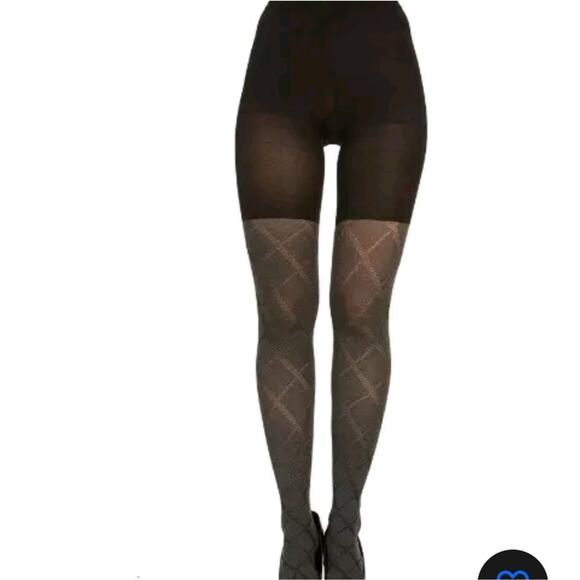 SPANX Love Your Assets Reversible Shaping Tights Flipside Diamond Size 2 or 4 - Picture 1 of 9